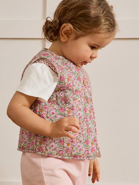 Baby CYRILLUS Liberty® fabric jacket printed pink 