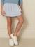 Seersucker skort for girls CYRILLUS striped blue 