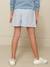 Seersucker skort for girls CYRILLUS striped blue 