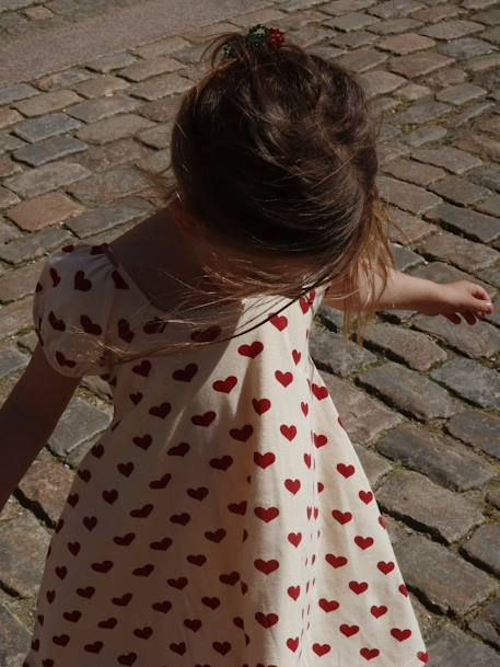 Red Amour Print Dress, KONGES SLOJD red 