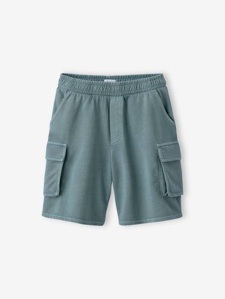 Fleece Battle Shorts for Boys, JONEN aqua green 