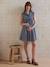 Sleeveless Shirt Dress, Maternity & Nursing navy blue+rose 