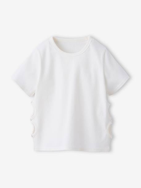 T-Shirt with Mesh Sides for Girls, JONEN ecru 
