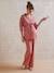 Plain Wide-Leg Linen-Effect Trousers for Maternity tomato red 