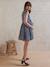 Sleeveless Shirt Dress, Maternity & Nursing navy blue+rose 
