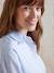 Striped Poplin Blouse for Maternity & Nursing pale blue 