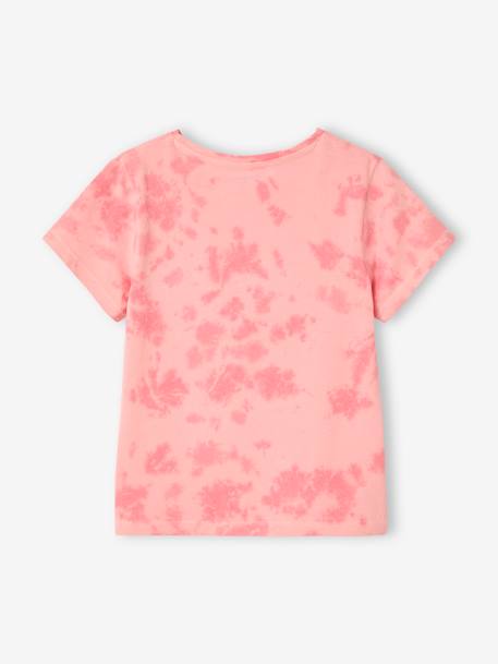 Tie-Dye Short-Sleeved T-Shirt for Girls sweet pink 