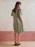 Loose-Fitting Short Maternity Dress With Print olive 