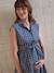 Sleeveless Shirt Dress, Maternity & Nursing navy blue+rose 