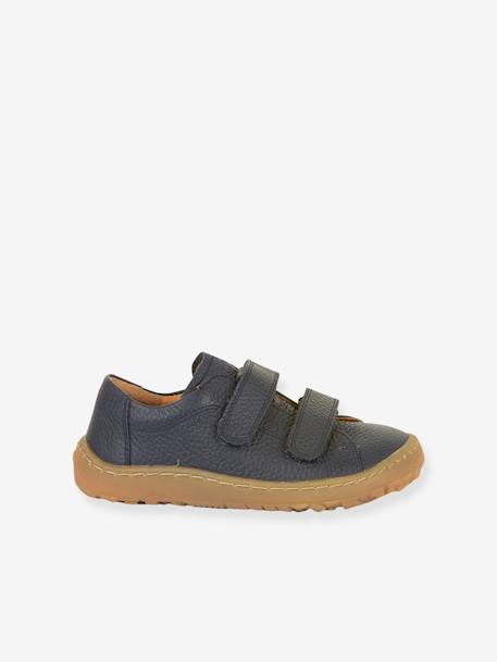 BAREFOOT BASE Hook-&-Loop Shoes for Girls, FRODDO coral+navy blue+rose 