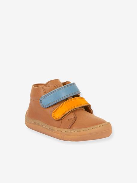 BAREFOOT FIRST STEP Shoes For Children, FRODDO caramel+coral+navy blue 