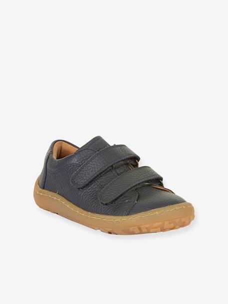 BAREFOOT BASE Hook-&-Loop Shoes for Girls, FRODDO coral+navy blue+rose 