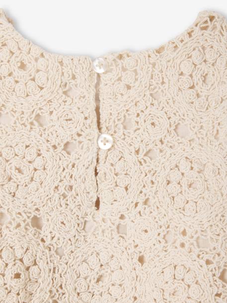 Top + Shorts Set in Macramé for Babies vanilla 