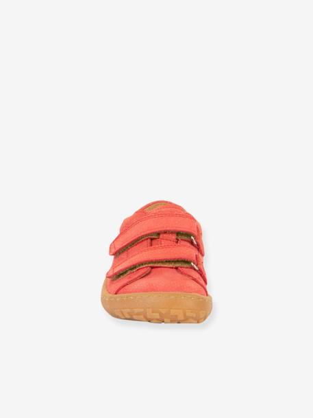 BAREFOOT BASE Hook-&-Loop Shoes for Girls, FRODDO coral+navy blue+rose 