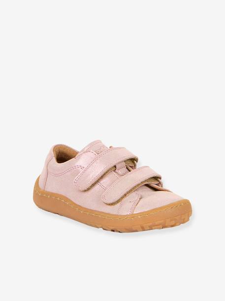 BAREFOOT BASE Hook-&-Loop Shoes for Girls, FRODDO coral+navy blue+rose 