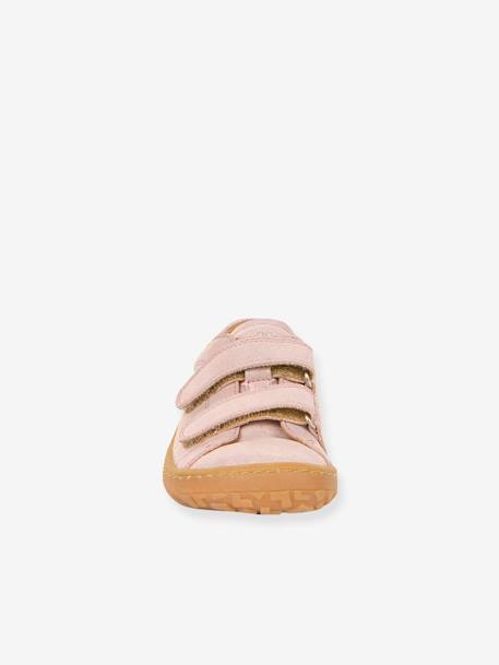 BAREFOOT BASE Hook-&-Loop Shoes for Girls, FRODDO coral+navy blue+rose 
