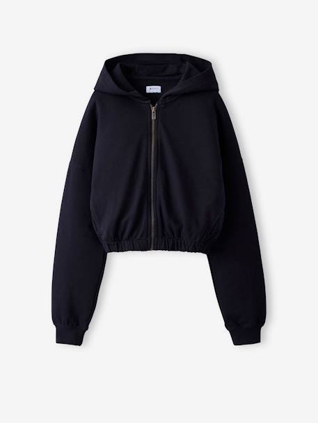 Zip-Up Hooded Sweatshirt for Girls, JONEN anthracite 