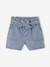 Striped paper bag shorts for girls striped blue 