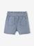 Striped paper bag shorts for girls striped blue 