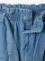 Light denim paperbag shorts for girls light blue 