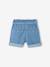 Light denim paperbag shorts for girls light blue 
