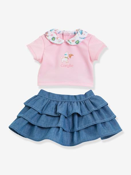 T-Shirt & Skirt for Baby Doll, A Weekend in Paris, COROLLE rose 