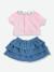 T-Shirt & Skirt for Baby Doll, A Weekend in Paris, COROLLE rose 
