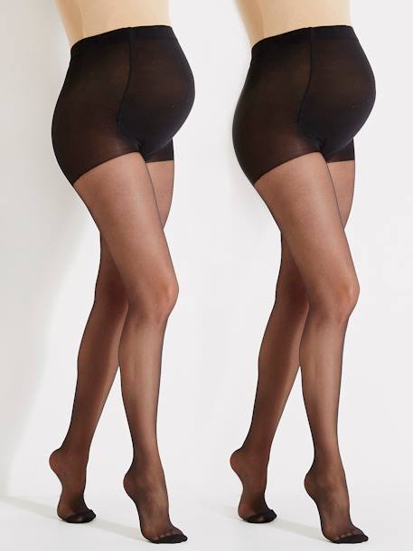 Pack of 2 Maternity Voile Tights Black 