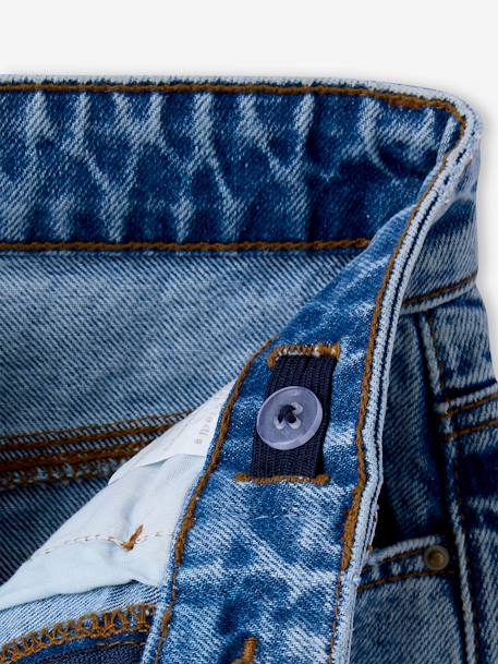 Distressed Wide-Leg Jeans for Girls, JONEN light blue+medium blue 