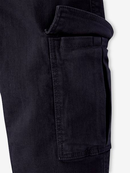Cargo Trousers for Girls, JONEN anthracite+ecru 