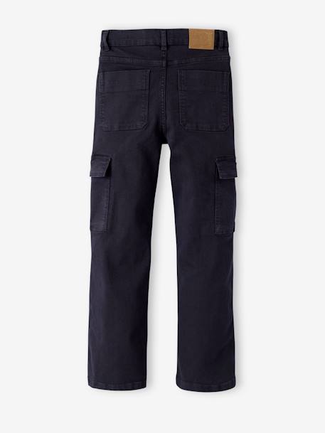 Cargo Trousers for Girls, JONEN anthracite+ecru 