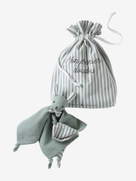 Organic Cotton Gauze Comforter, ENVIE DE FRAISE sage green 