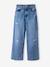 Distressed Wide-Leg Jeans for Girls, JONEN light blue+medium blue 