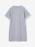 Girls' dress in lightweight fleece green+marl grey+sage green+striped blue 