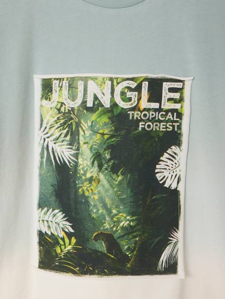 Tie-dye photo print T-shirt for boys sage green 