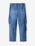 Loose fit denim battle trousers for boys bleached denim+denim grey 