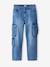 Loose fit denim battle trousers for boys bleached denim+denim grey 