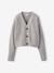 Cropped Cardigan for Girls, JONEN ecru+marl grey 