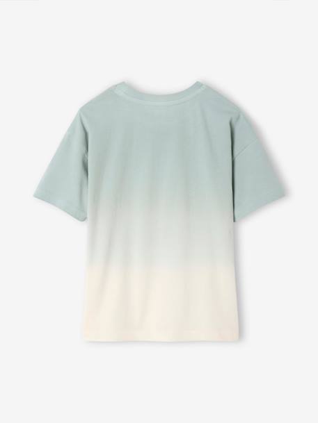 Tie-dye photo print T-shirt for boys sage green 