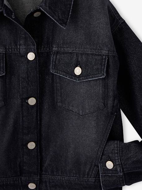 Oversized Denim Jacket for Girls, JONEN denim grey 