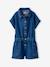 Denim Playsuit for Girls, JONEN medium blue 