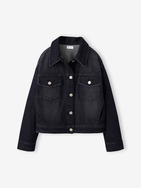 Oversized Denim Jacket for Girls, JONEN denim grey 