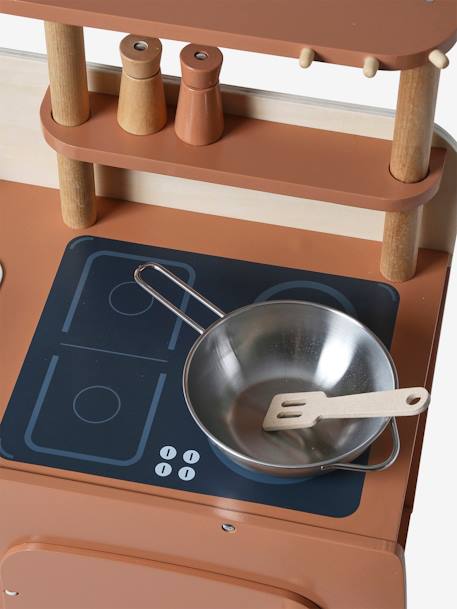 Wooden Design Kitchen - FSC®100 Certified caramel+Light Blue 