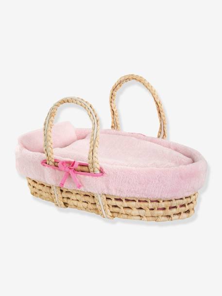 Moses basket and cuddly toy set for 36/42 cm COROLLE baby dolls rose 