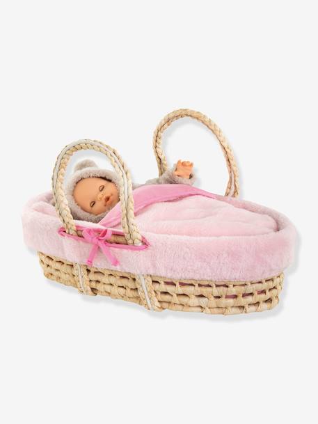 Moses basket and cuddly toy set for 36/42 cm COROLLE baby dolls rose 