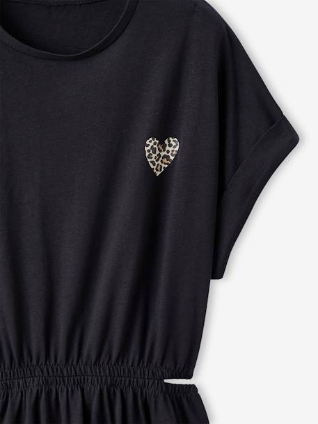 Dress with Openings on the Sides, for Girls, JONEN anthracite+vanilla 
