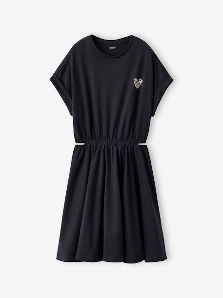 Dress with Openings on the Sides, for Girls, JONEN anthracite+vanilla 