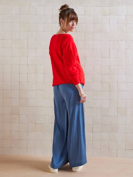 Wide-Leg, Loose-Fitting Trousers for Maternity black+denim blue+olive 