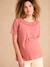 T-Shirt for Maternity with Macramé Front/Back Neckline tomato red 
