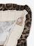 Wide-leg paperbag leopard print trousers for girls beige+chocolate+multicoloured+vanilla 